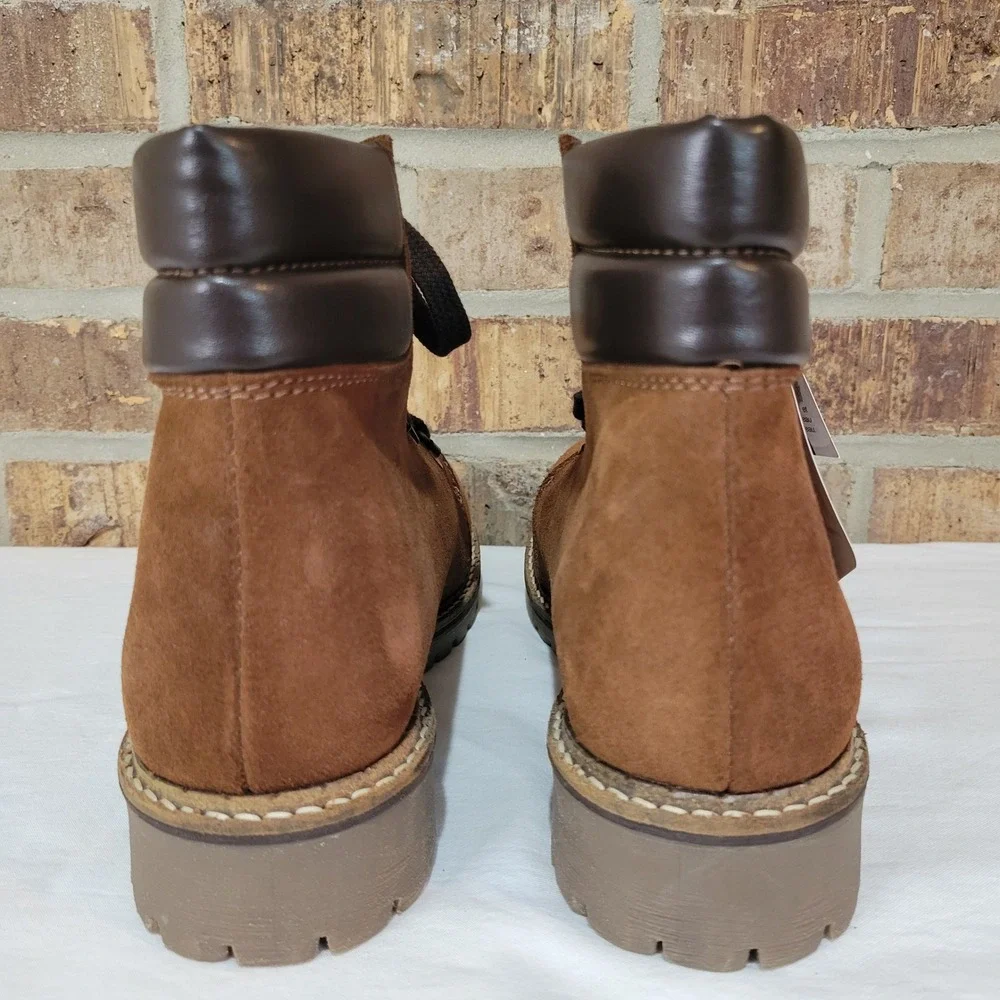 NEW Bos & Co Harper Brown Suede Waterproof Lace Up Boots Mens 42